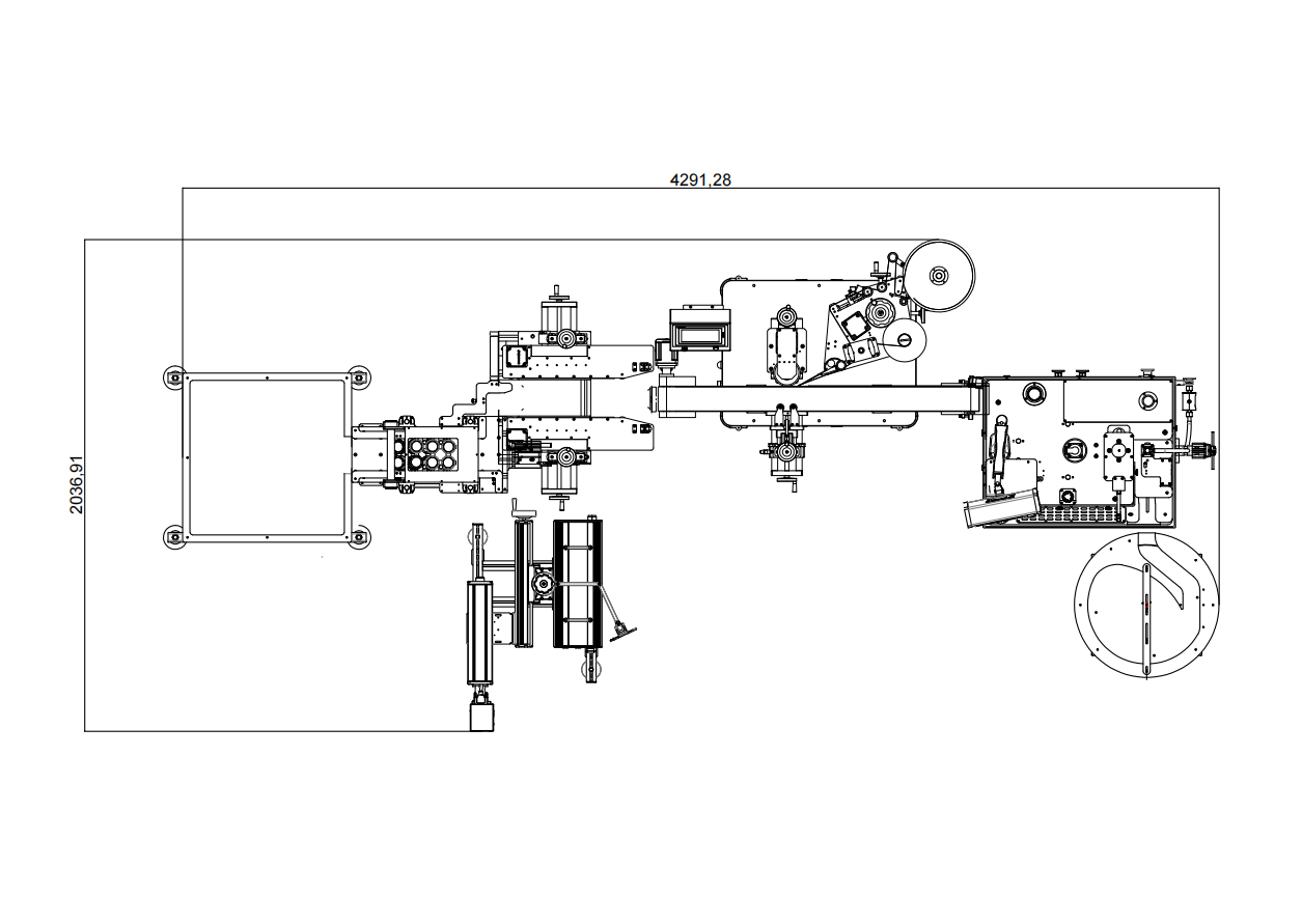 Layout for canning machine