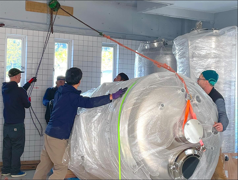Installation of 800l brewery (1)