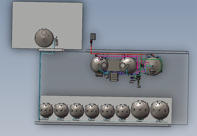 1000l brewery system 3D drawing (2)