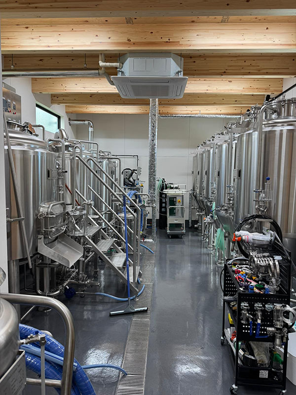 500l brewery equipment set installation in Japan